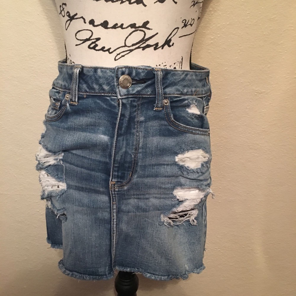 American Eagle Outfitters High Waisted Demin Skirt